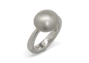 Buttons: Button Ring, White Gold & Platinum