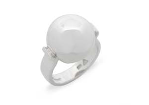 Domes: Hollow Dome Top Ring, Sterling Silver