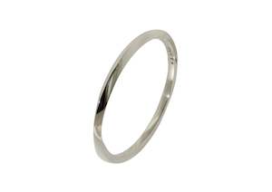 Square Möbius Twist Bangle, Sterling Silver