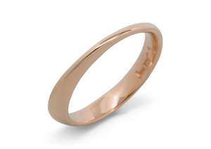 Möbius Twist Ring, Red Gold