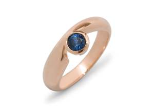 Waves: JW193 Gemstone Ring, Red Gold