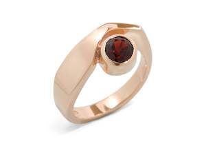 Waves: JW67 Gemstone Ring, Red Gold