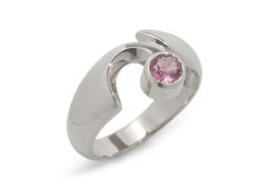 Waves: JW159 Striking Gemstone Ring, Sterling Silver