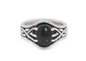 Elvish Guardian Jewellery: Elvish Woodland Gemstone Signet Style Ring, White Gold & Platinum