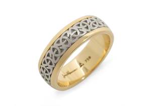 How To Choose The Right Wedding Band: Two-Tone Design with Trinity Inlay