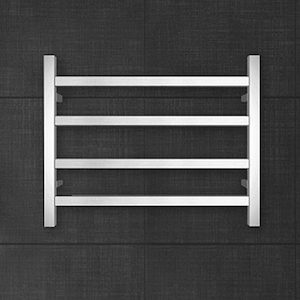 4 Bar Chrome Square Heated Towel Rail