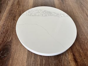 Round Marble Serving Board With Stand P1005