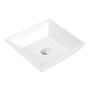 420 420 120mm Above Counter Square White Ceramic Basin Counter Top Wash Basin 106