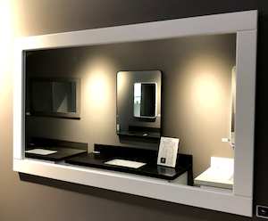 Wooden Framed Mirror-Maple Grey