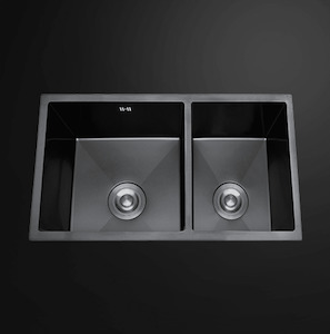 Double Bowl Sink 700x450mm Black Matt JSB2818A