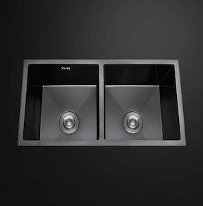 Double Bowl Sink 700x450mm Black Matt JSB2818D