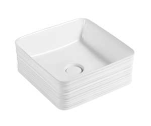 395 395 150mm Above Counter Square White Ceramic Basin Counter Top Wash Basin 346B