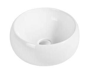 400 400 155mm Above Counter Round White Ceramic Basin Counter Top Wash Basin 315