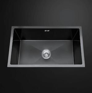 Building supplies wholesaling: Single Bowl Sink 590x450mm Black Matt JSB2418