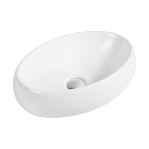 490 340 145mm Above Counter Oval White Ceramic Basin Counter Top Wash Basin 202