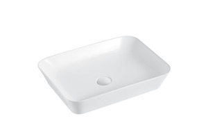 Building supplies wholesaling: 550 400 110mm Above Counter Rectangle White Ceramic Basin Counter Top Wash Basin T-21MA