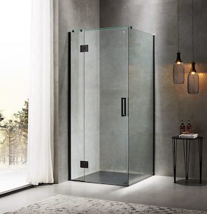 SHOWER BOX safety glass Black Frameless shower UF90B