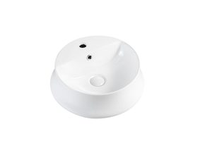 455 455 160mm Above Counter Round White Ceramic Basin Counter Top Wash Basin 322A