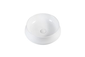 440 440 140mm Above Counter Round White Ceramic Basin Counter Top Wash Basin 322