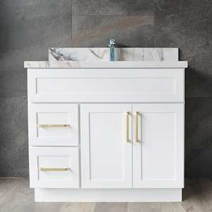 900mm Freestanding Vanity White Shaker/White Eden Shaker (SOLID WOOD)