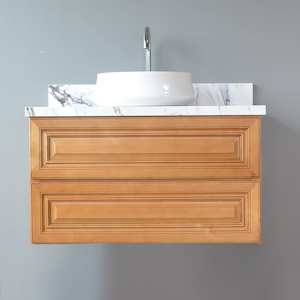 Building supplies wholesaling: Classic Oak wall hung vanity 900mm Solid Wood