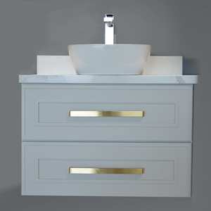 New coming Light Grey wall hung vanity 800mm Solid Wood