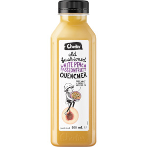 Charlie's Old Fashioned White Peach Passionfruit Quencher - 500mL