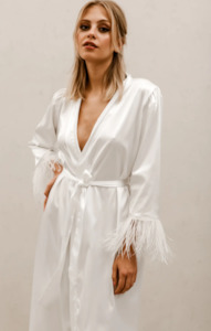 Feather Sleeve Robe