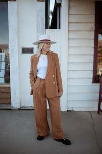 Clothing: The Huntsman Tailored Pant - Terracotta Stripe