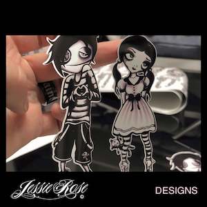 Stickers: Vinyl Stickers - Boy Black 'Emo Love'