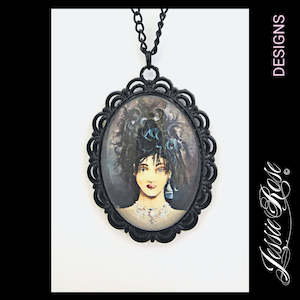 Butterflies - 'Ornate' Pendant (black)