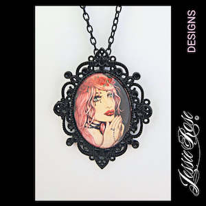 Redemption - 'Victorian' Black Pendant with Chain