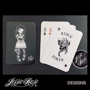 'Rose Red' BW Playing Cards