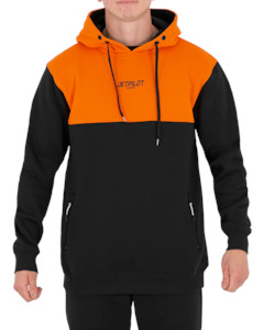 Jetpilot Leveled Mens Pullover Hoodie Black/Orange