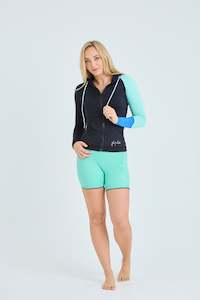 Jetpilot Pacer Ladies LS Hooded Rashie - Black