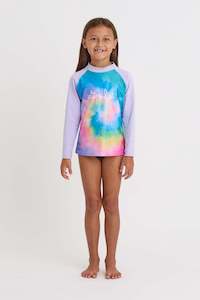 Jetpilot Girls LS Rashie - Tie Dye