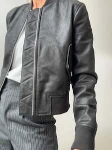 Leather Bomber Jacket