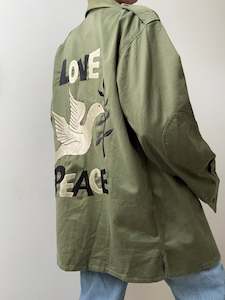 Remade: Love Peace Army Jacket Flag AW243