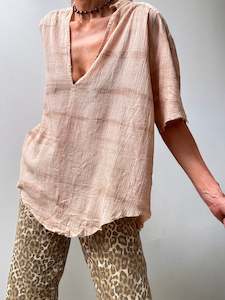 Tassy Cotton Gauze Top Natural