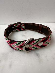 Dog Collars: Huichol Fully Embroidered Dog Collar M3