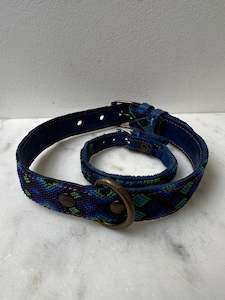 Huichol Fully Embroidered Dog Collar M7