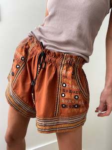 Free People Terracotta Mirrored Short