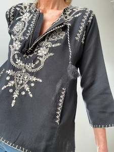 Rapsodia Embroidered Top Black