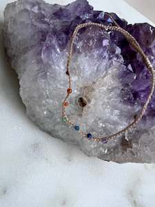 Chakra stone Crochet Bracelet