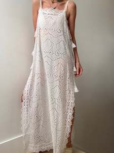 ba&sh Lady Eyelet Dress White