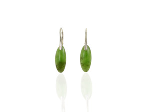 Greenstone Drop Earrings with Leverbacks