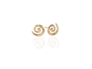 Earrings: 9ct Gold Koru Stud Earrings