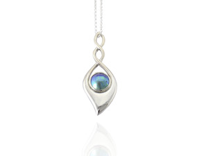 Blue Pearl Eternity Pendant