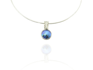 Blue Pearl Fern Pendant