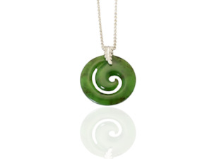 Greenstone Koru Pendant on Bail